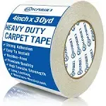 KAIWO Heavy Duty Carpet Tape Double Sided (4 inx30yd), Rug Tape for Area Rugs on Carpet, Perfect Rug Gripper for Holding Area Rugs, Hardwood Floors, Outdoor Rugs, Stair Treads, White.