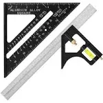 Mr. Pen- Rafter Square and Combination Square Tool Set, Black, 7" Squa