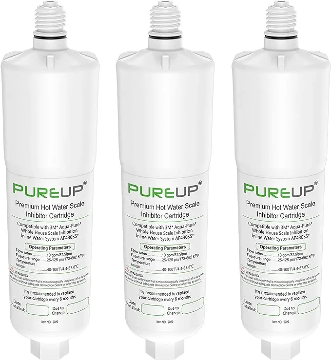 PUREUP AP431 Replacement Filter Compatible with Aqua-Pure Whole House Scale Inhibition Inline Water System AP430SS - Pack of