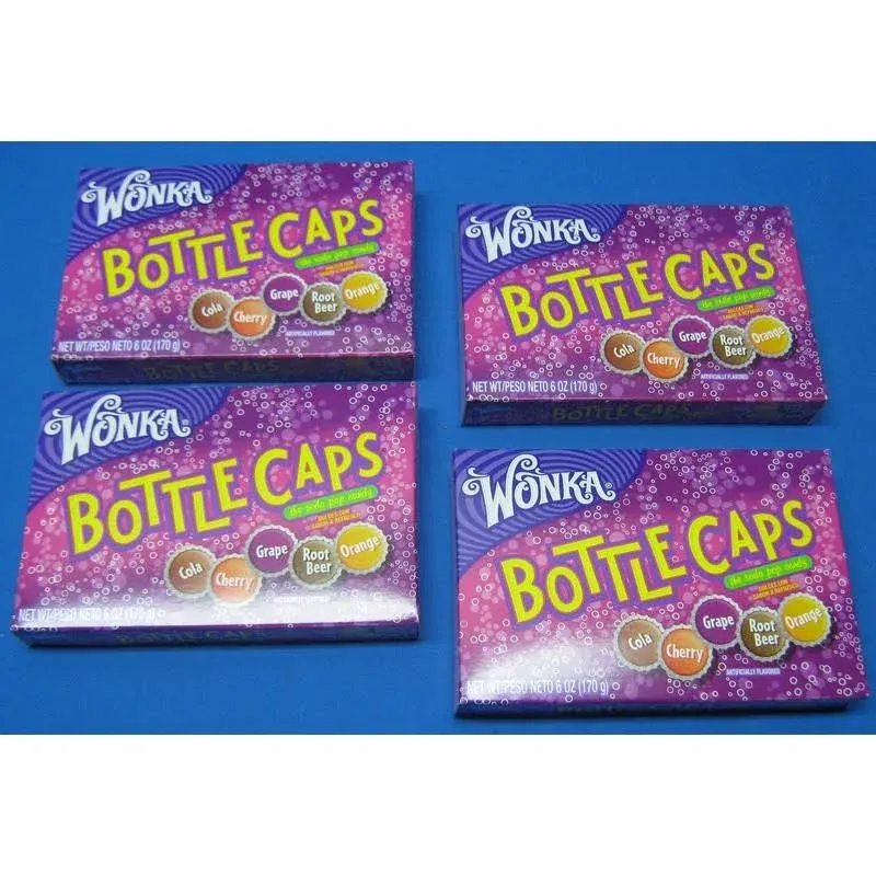 Casey Ann's Candies Wonka Bottle Cap Candy Theater Box Size 4 Boxes