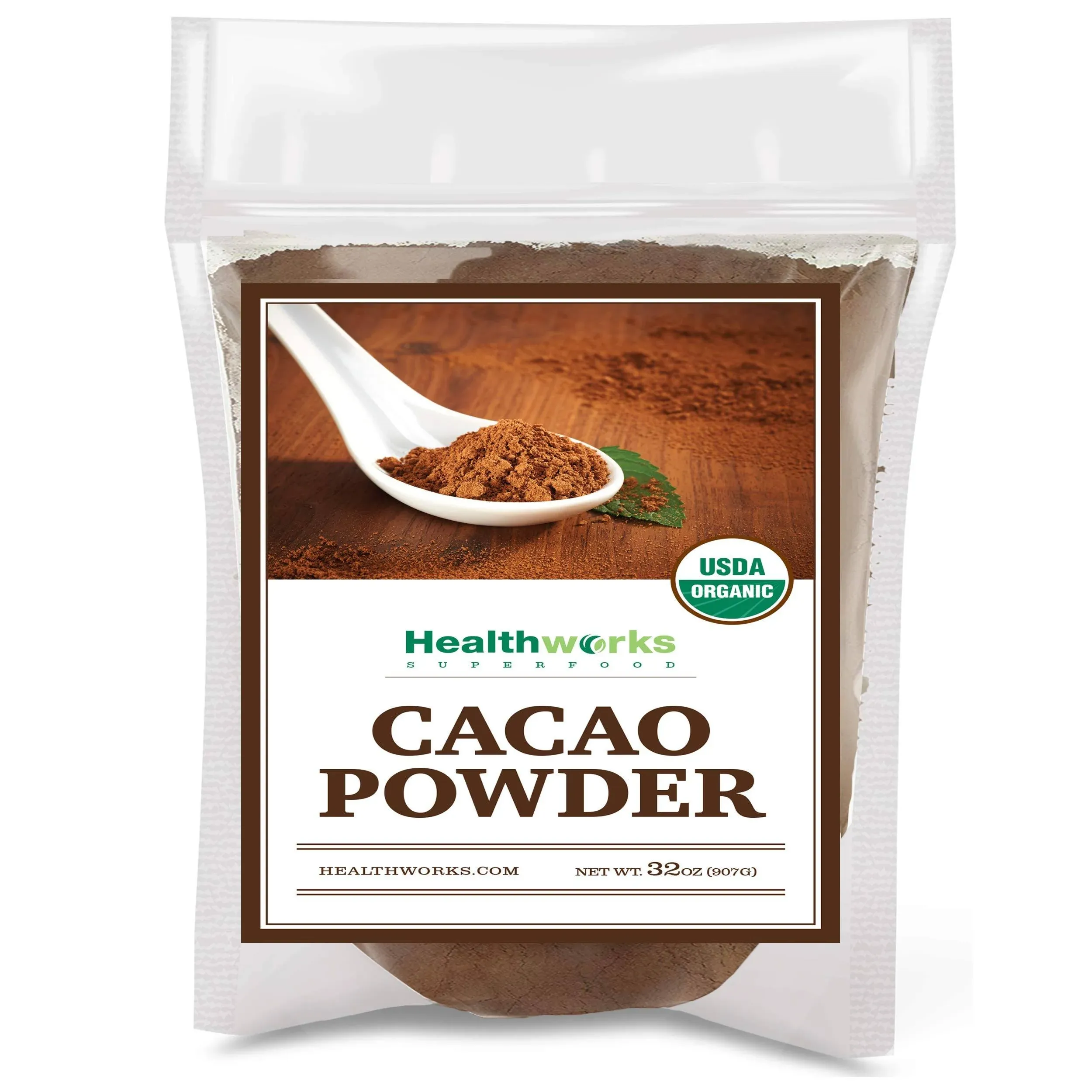 Healthworks Cacao Powder Certified Organic, 2lb 2 lb