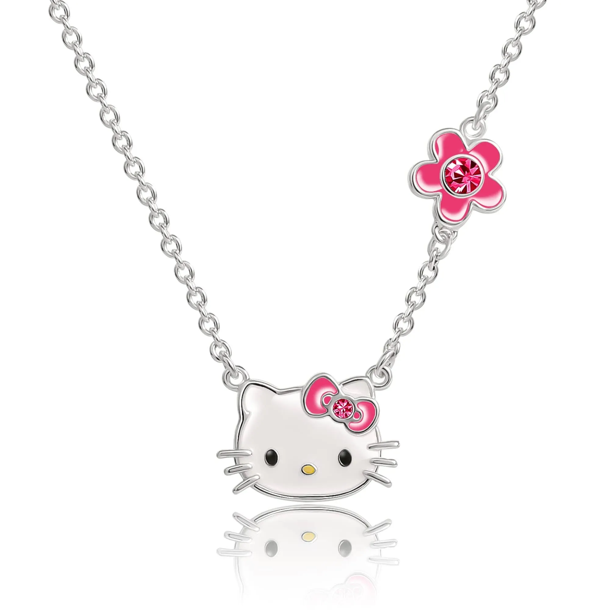 Hello Kitty Womens September Birthstone Necklace - Sapphire