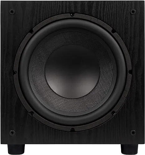 Elac SUB1010 120 Watt 10" Powered Subwoofer, Black, SUB1010-BK