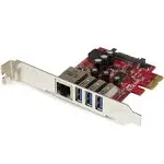 StarTech.com - PEXUSB3S3GE - 3-Port PCI Express USB 3.0 Card + Gigabit Ethernet