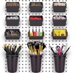 GCore 12 Pack Pegboard Bins Pegboard Cups with Hooks Loops Peg Hooks A