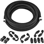 EVIL ENERGY 6AN PTFE Fuel Line Kit,AN6 E85 Nylon Braided Fuel Hose 16FT(5/16Inch ID)