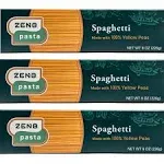 Zenb Plant Based Spaghetti - Made from 100% Yellow Peas, Gluten Free Pasta, Non-GMO, Vegan, Certified Kosher, 17g of Protein & 11g of Fiber in Every