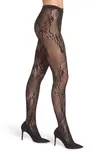 Natori Signature Sheer Feather Lace Net Tights