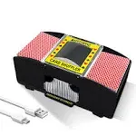 Ni-SHEN 2 Deck Automatic Card Shuffler, USB/Battery Operated Electric Card Shuffler for Family Party Poker/Blackjack/UNO (Card Shuffler for 1-2 Decks)