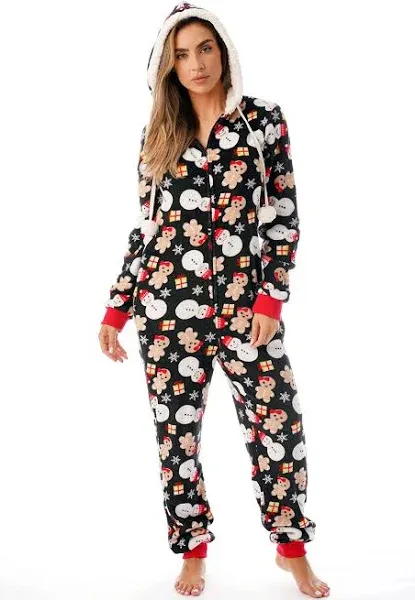 Just Love Holiday Ugly Xmas Adult Onesie Pajamas