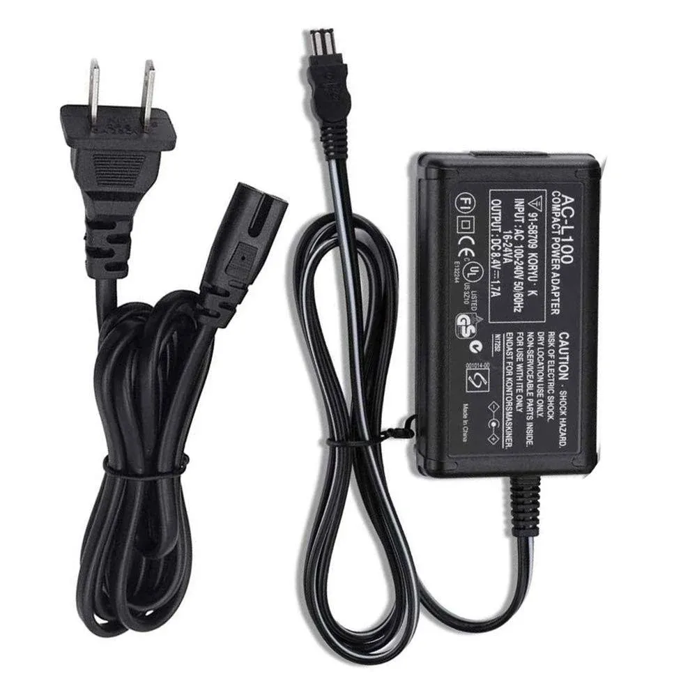 Ac-l100 AC Power Supply Adapter, Replacement for Sony AC-L10A, AC-L10B, Ac-l10c ...