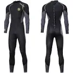 Ultra Stretch 3mm Neoprene Wetsuit, Back Zip Full Body Diving Suit, X-Larege