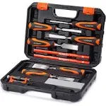 REXBETI 10pc Premium Wood Chisel Set, 6pcs Wood Chisel with 1 Honing Guide, 1 Sh