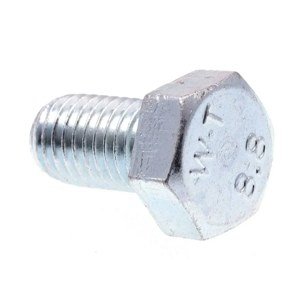 Hex Head Cap Screw, Class 8.8 Metric M7-1.0 X 12MM Zinc Plated Steel 25PK