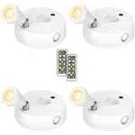 Olafus 4 Pack Wireless Spotlight LED Accent Lights