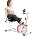 Recumbent Exercise Bike with Magnetic Resistance and Pulse Sensor White NEW