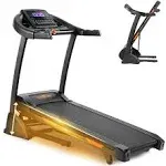 THERUN Incline Treadmill, Treadmill for Running and Walking, 300 lbs Weight Capacity Folding Treadmill with 0-15% Auto Incline