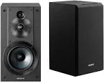 Sony SSCS5 3-Way 3-Driver Bookshelf Speaker System (Black) Bundle with Isolation Pads (2 Items)