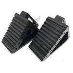 MAXXHAUL 70472 Solid Rubber Heavy Duty Black Wheel Chock 2-Pack, 8" x 4" x 6"