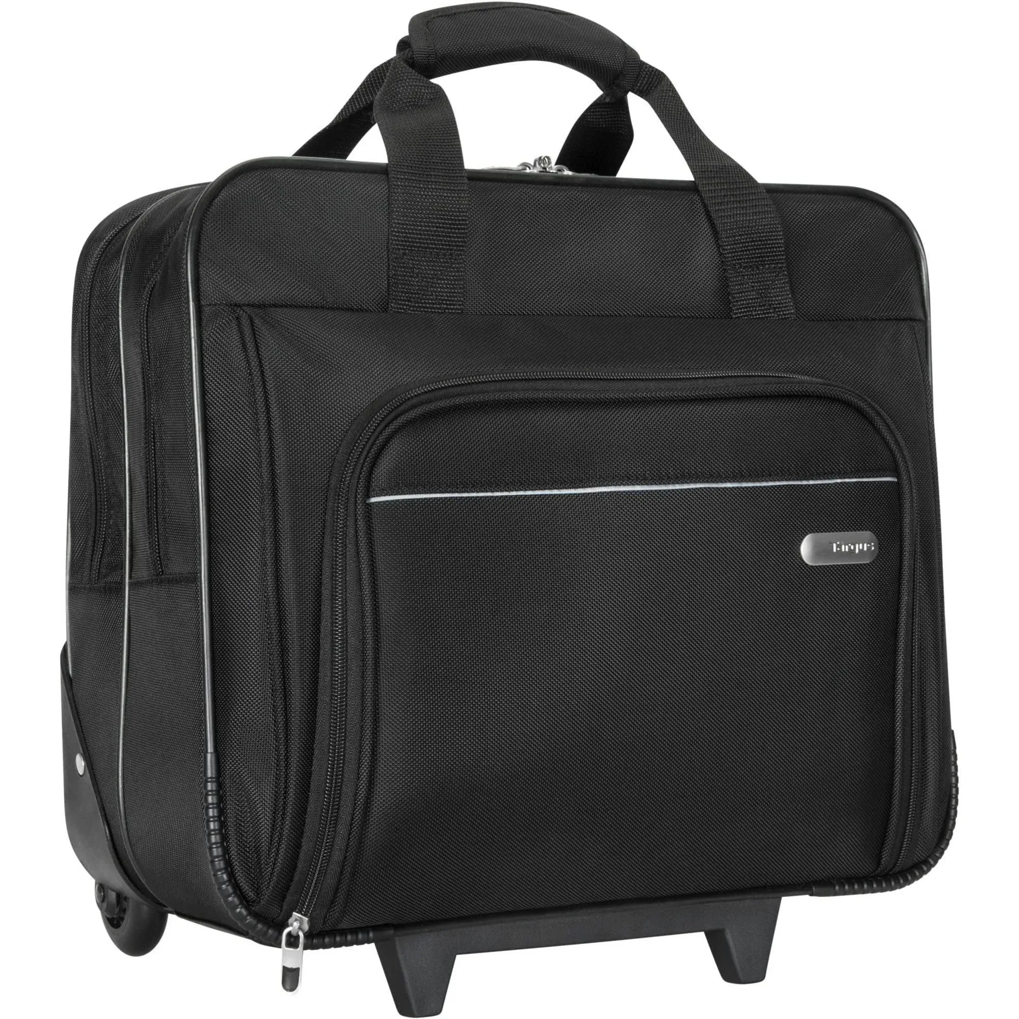 Targus 16 polegadas Rolling Travel Laptop Case, Preto - Pasta de viagem e pequena bolsa com rodinhas - Espaçosa capa acolchoada de espuma para laptop 16" (TBR003US)