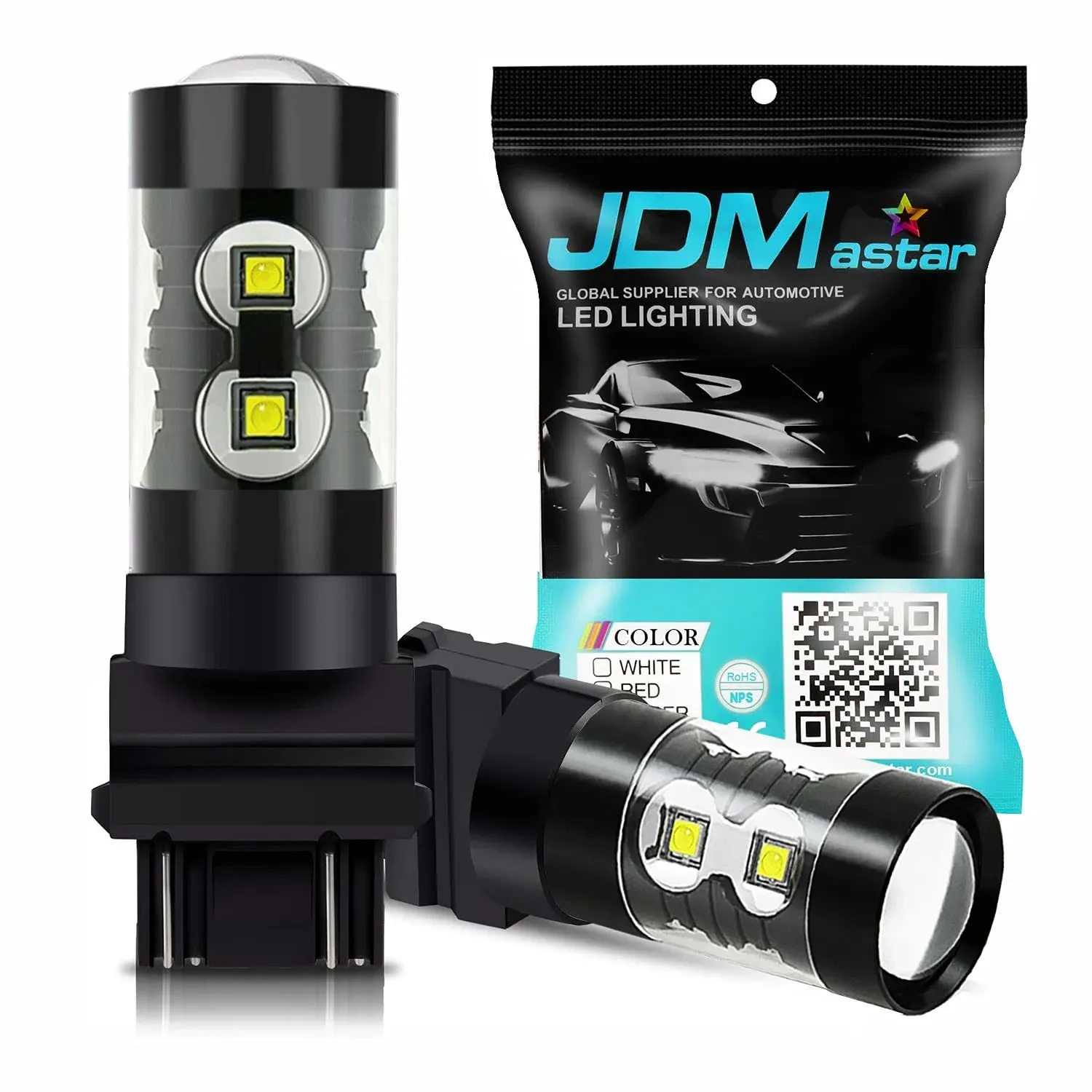 JDM ASTAR Super Bright Max 50W High Power 3056 3156 3057 3157 White LED Bulbs