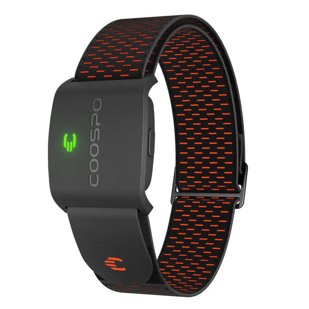 COOSPO HW9 Bluetooth 5.0 ANT+ Heart Rate Monitor Armband with HR Zones/Calories Burned, Optical HRM Sensor for Fitness Training/Cycling/Running,Compatible with Peloton,Zwift,DDP Yoga,Wahoo