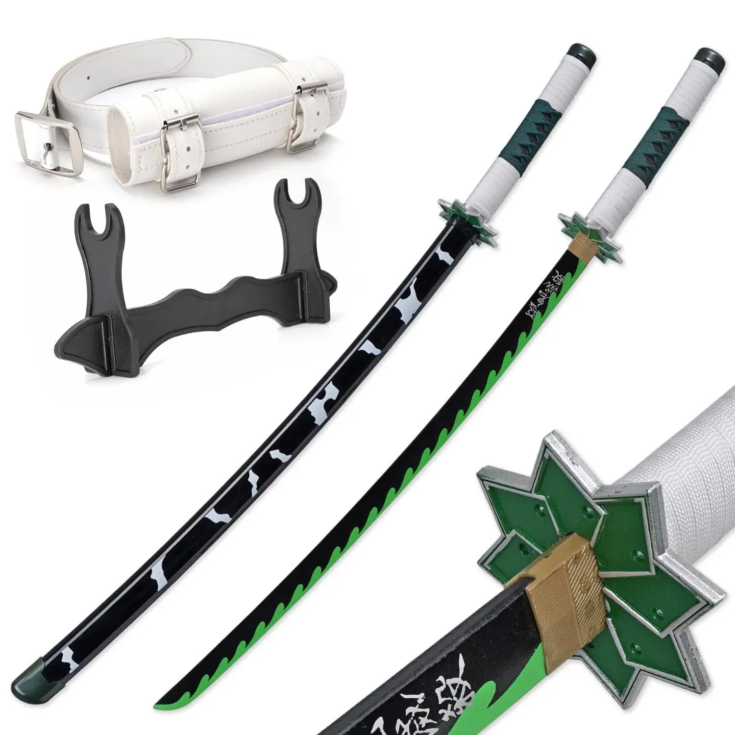 Zisu Bamboo Blade Demon Slayer Sword, About 41 inches, Hashira Pillars & Protagonist Katana, Anime Original Texture