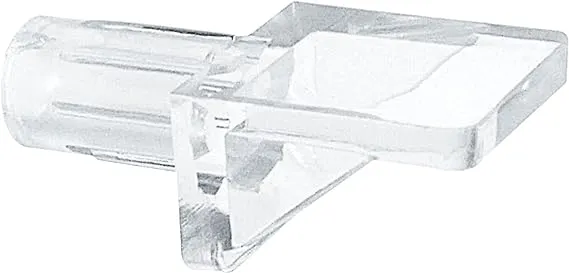 Slide Company Plastic Shelf Support Peg, 1/4" Dia, Clear - 12 pack