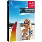 Koala Premium Photo Paper 5x7 In Luster Photo Printer Paper for Inkjet Printer Water-Resistant Soft Gloss 66lb 50 Sheets