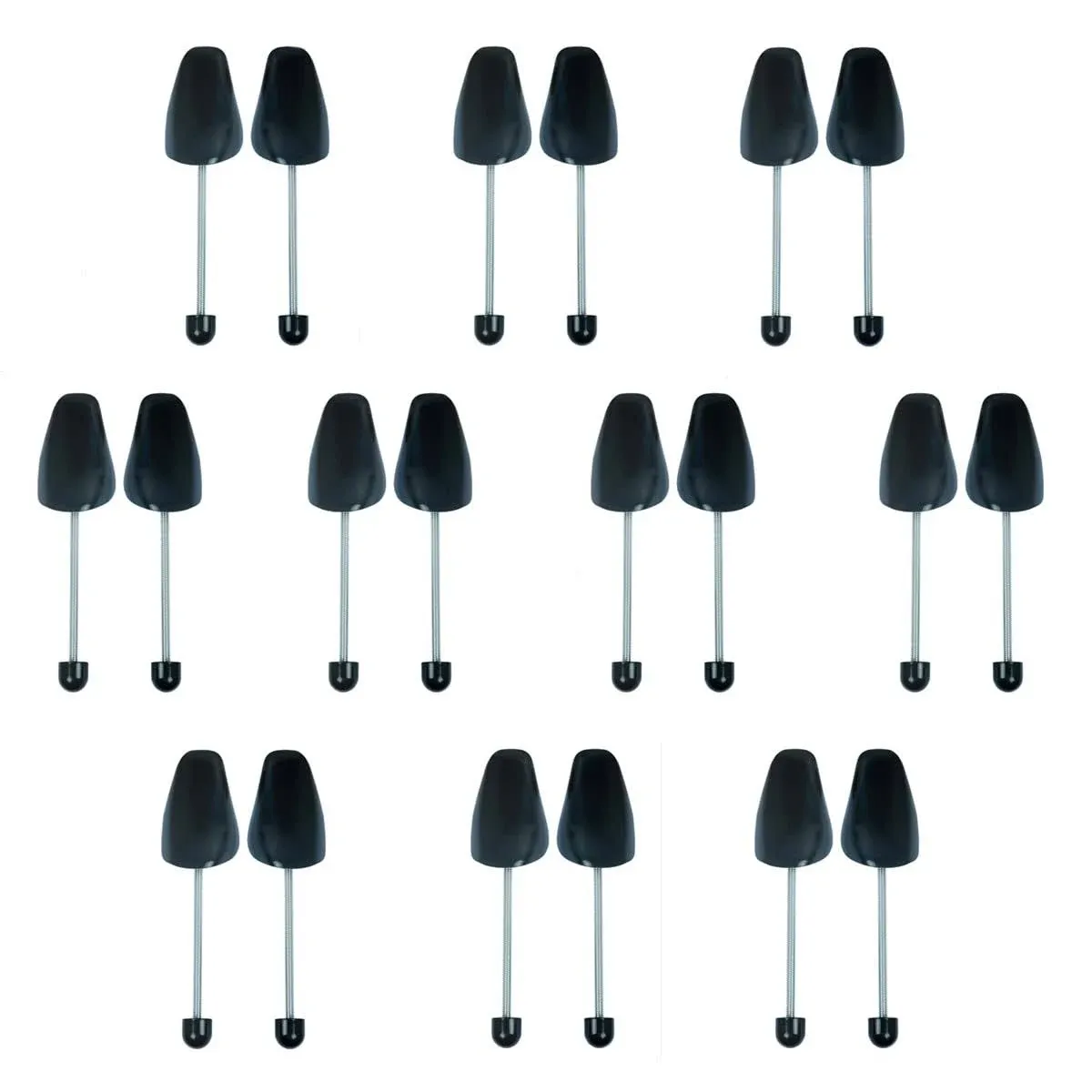 Ahberxig 10 Pairs Plastic Shoe Trees for Men (Black) Spring Black 