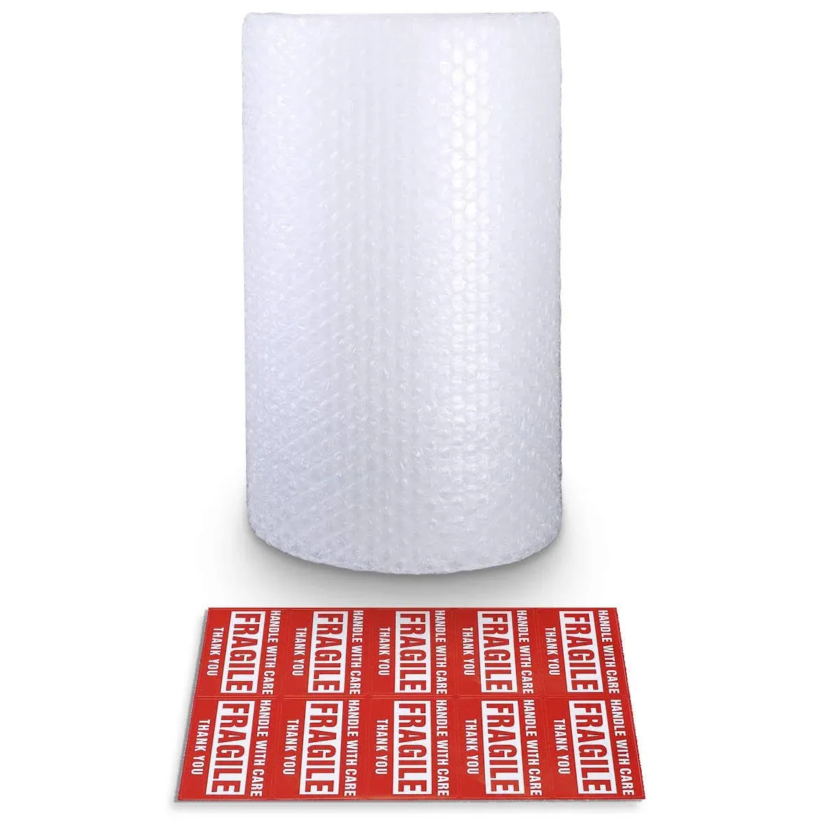 Bubble Cushioning Wrap Rolls, 3/16" x 12" x 36' ft Total, Perforated Every 12" for Packaging, Shipping, Mailing