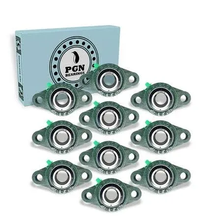 PGN Bearings PGN - UCFL205-16 Pillow Block Flange Mounted Bearing 1 inch inch Bore (10 Pcs), Multicolor