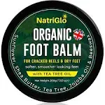 Organic Tea Tree oil Foot Cream for Dry Cracked Heels and Feet, Cracked Heel Repair for Athletes - Foot Cream & Natural Heel Balm for Dry Cracked Feet - Heel Rescue Foot Cream 7.05oz