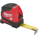 Milwaukee 4932459595 Pro Compact Tape Measure C5-16/25, Red, 5m/16ft