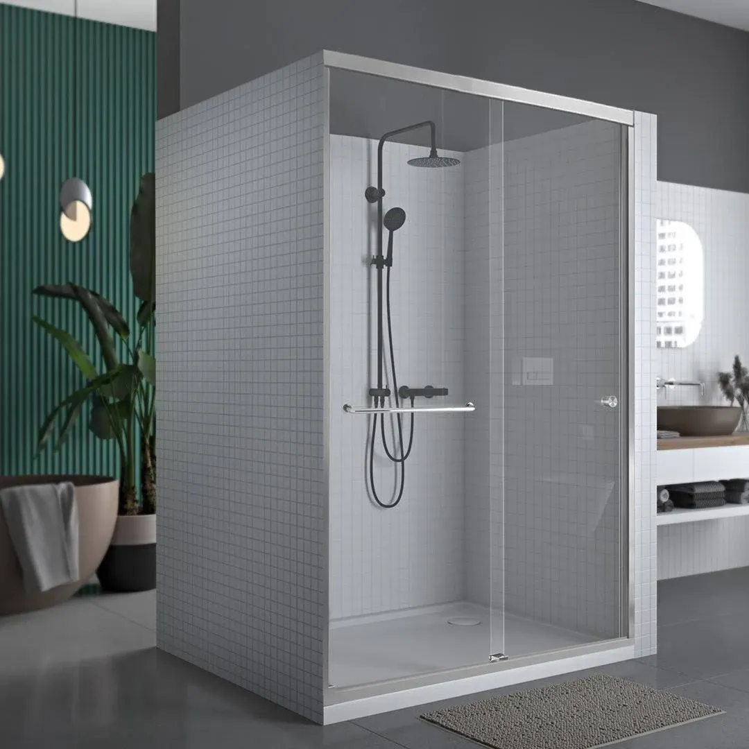 Double Sliding Shower Door Sorrento Economy Series 44 inch-48 inch Width 70 ...