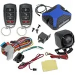 InstallGear Car Alarm Security & Keyless Entry System, Trunk Pop with Two 4-Button Remotes - Car Alarm System - Door Lock/Unlock, Keyless Key Fob for Car/Auto