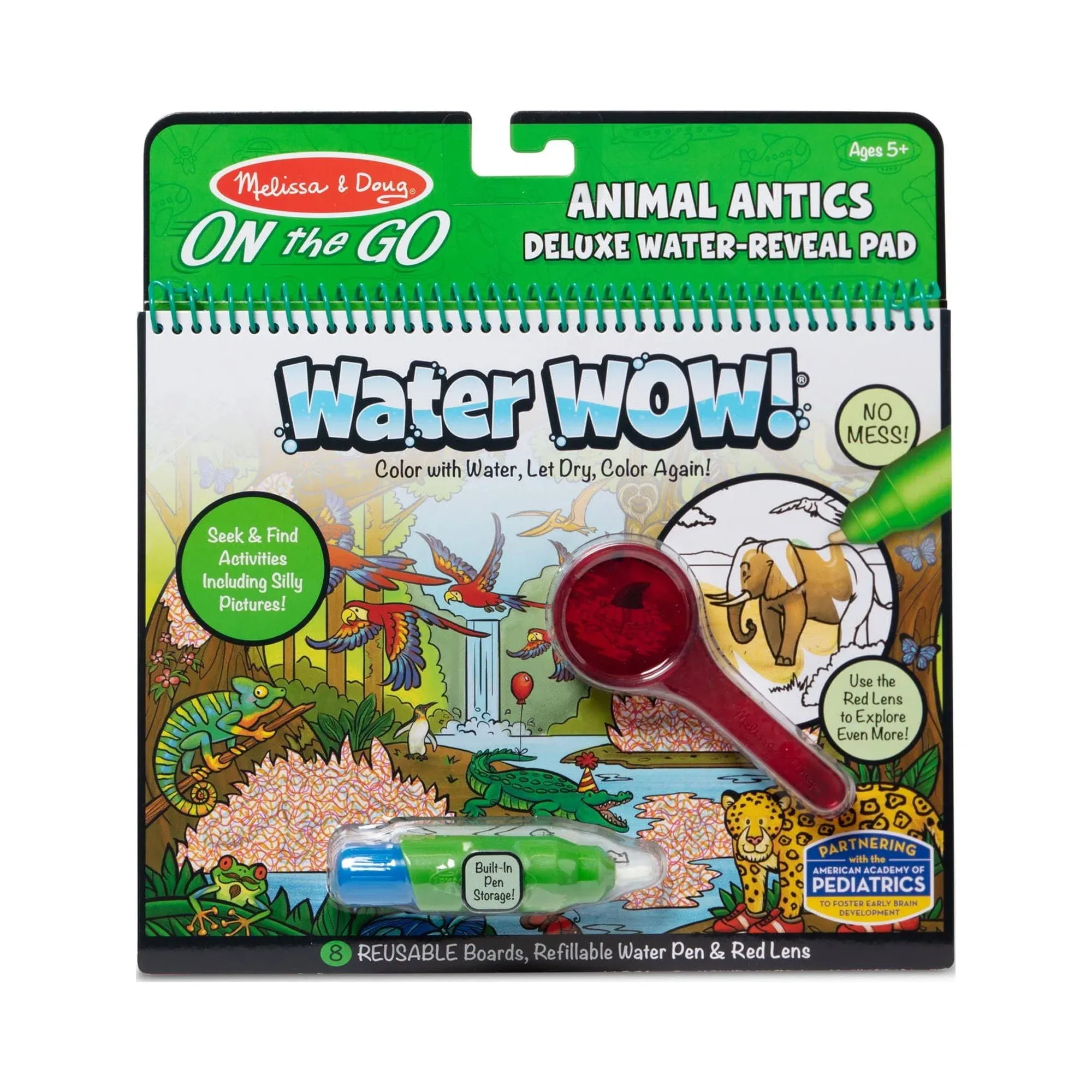 Melissa & Doug - Water Wow! Animal Antics Deluxe Water Reveal Pad