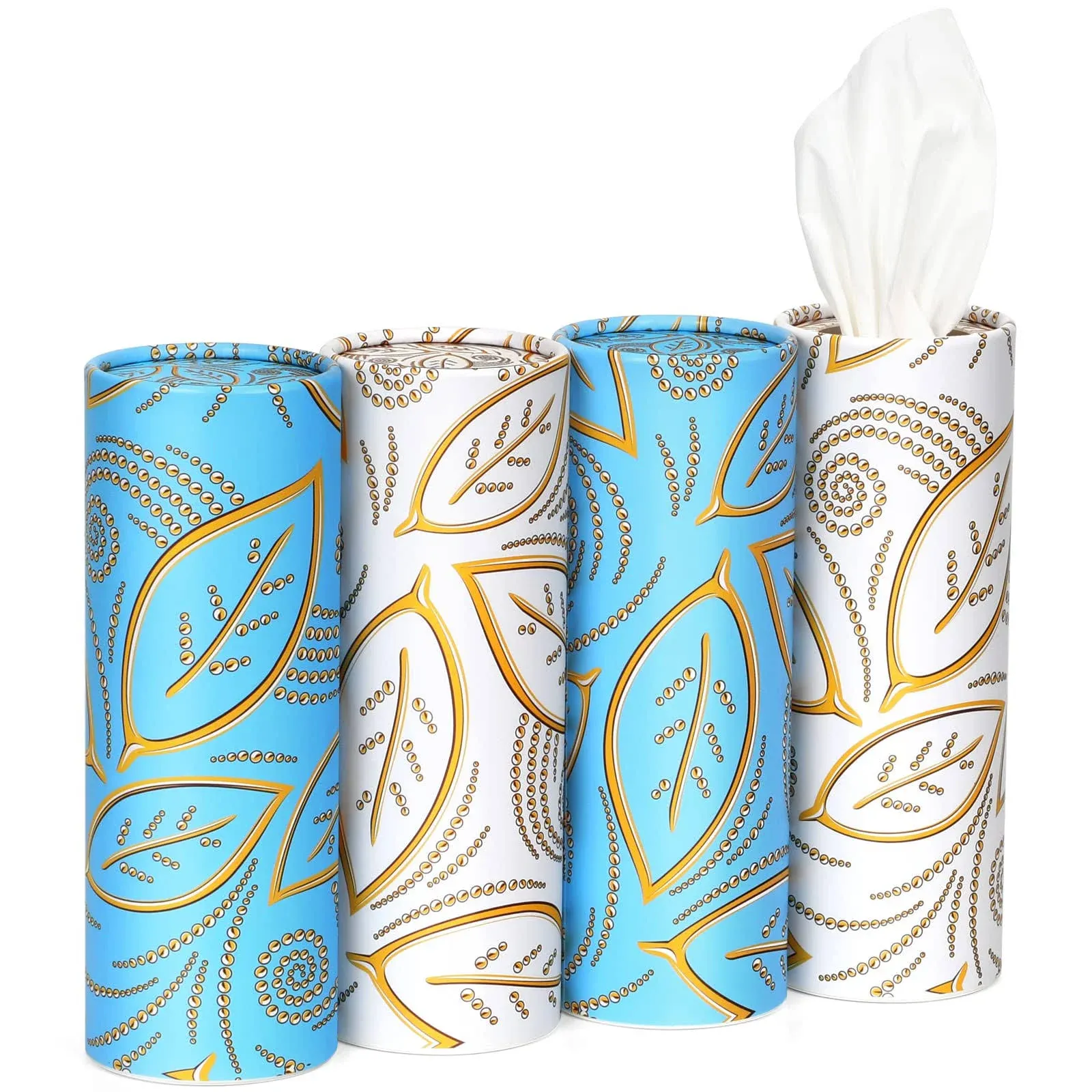 Carstuus Car Tissue Cylinder with Facial Tissues Bulk, 4 Packs Tissues Tubes for ...