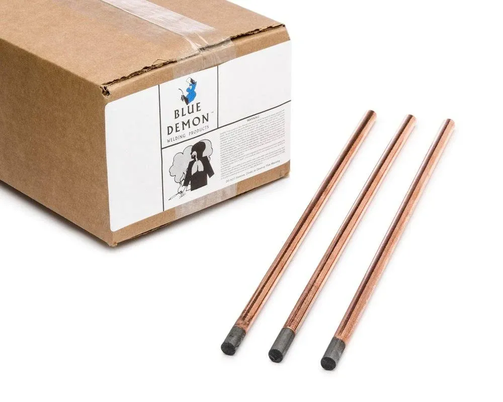 Blue Demon ACGE-CC x 5/32" x 12" Copper Coated Gouging Carbon, 100-Piece