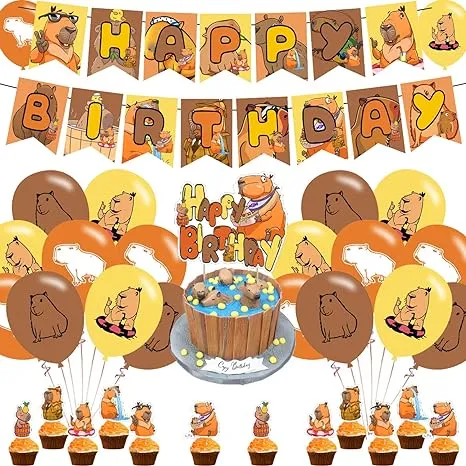 Capybara Party Decorations,Bi<wbr/>rthday Party Supplies For Capybara Party Supplie...