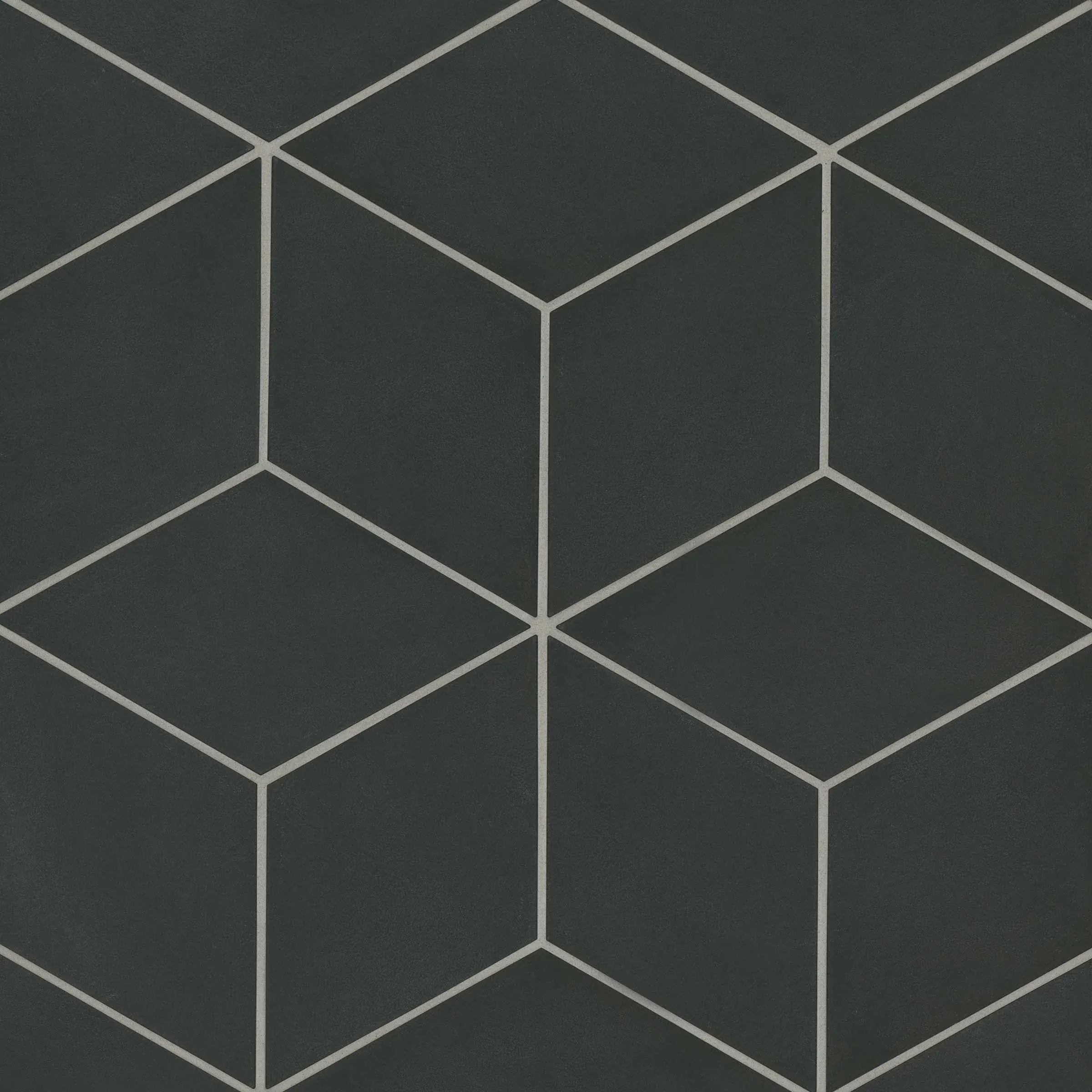 Bedrosians Allora Rhomboid Matte Porcelain Tile 7.5" x 12.75", Solid Black (29-Pack, 9.46 sf)