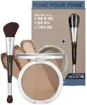 Holika Holika Tone Tuning Shading Contour Palette with Double Ended Contour Brush 01 Cool Grown – Contouring Pressed Powder Korean Cosmetics with