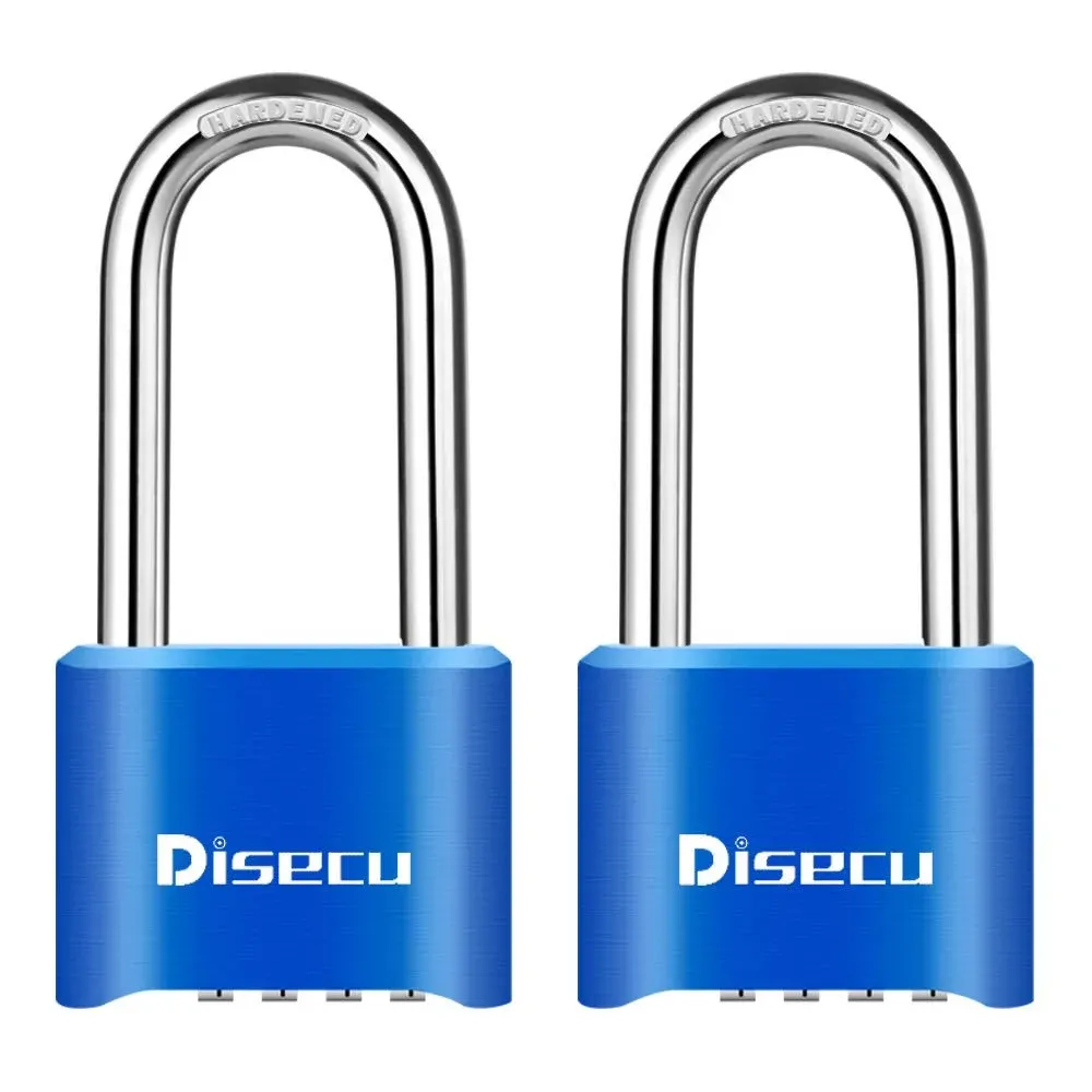 Disecu Heavy Duty 4 Digit Combination Lock 2.5 inch Long Shackle Outdoor ...