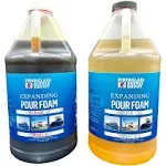 4 Lb Density Expanding Pour Foam, 2 Part Polyurethane Closed Cell Liquid Foam (Gallon Kit)