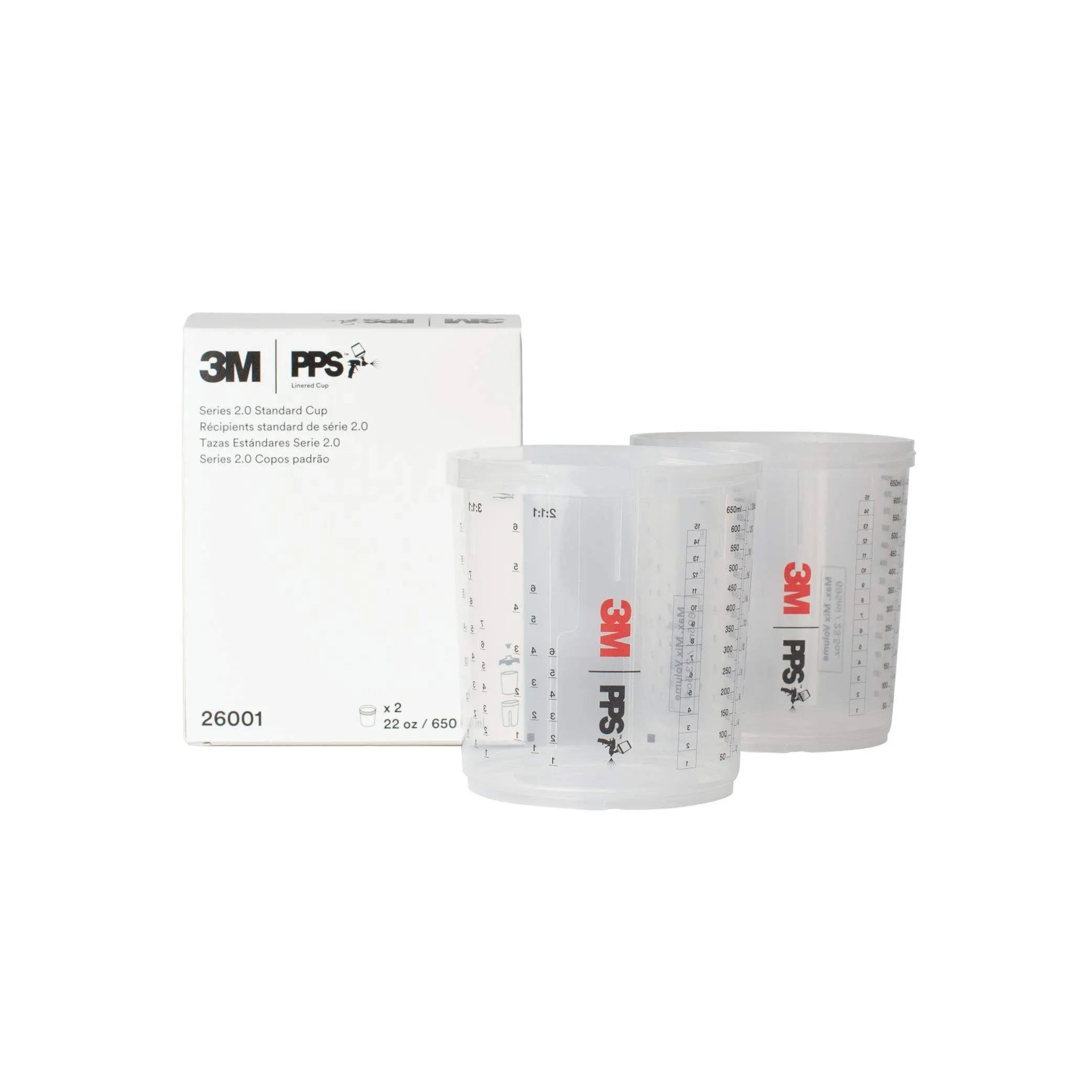 3M - 26001 - PPS Series 2.0 Cup, Standard (22 fl oz, 650 mL), 2 cups per carton - 60455003651