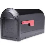 Architectural Mailboxes 7900-1B-R-10 Barrington Postmount Mailbox, Large, Black