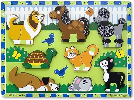 Melissa & Doug Pets Wooden Chunky Puzzle (8 pcs)