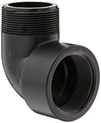 Banjo SL050-90 Polypropylene Pipe Fitting, 90 Degree Street Elbow, Schedule 80, 1/2" NPT Female x NPT Male