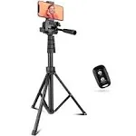 67&#034; Phone Tripod&amp;Camera Stand, Selfie Stick Tripod with Remote and Phone Holder