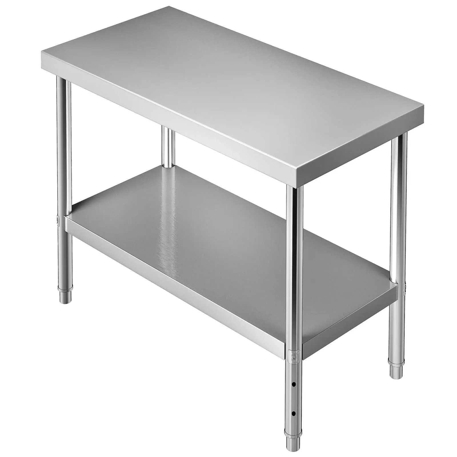 VEVOR 48 x 18 x 34 in. Stainless Steel Prep Table